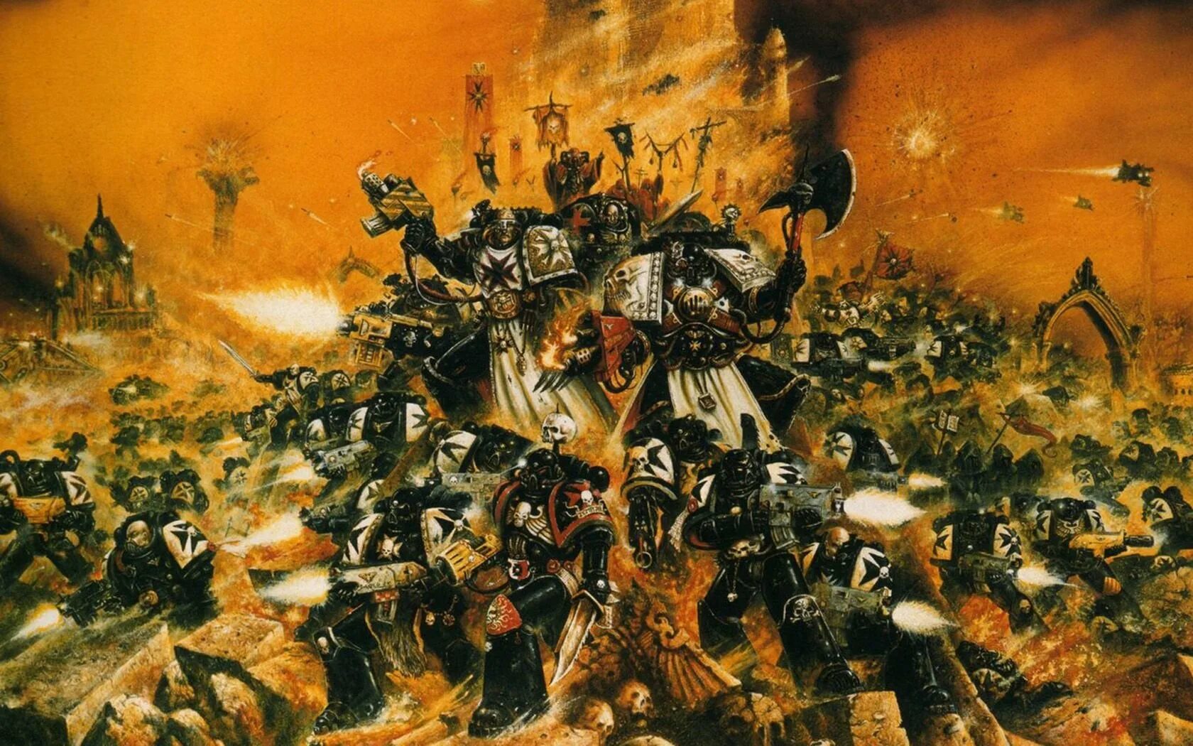 Крестовый поход в ад. Черные тамплиеры warhammer 40k. вархаммер 40000 old. john blanche warhammer. великий крестовый поход вархаммер 40000.