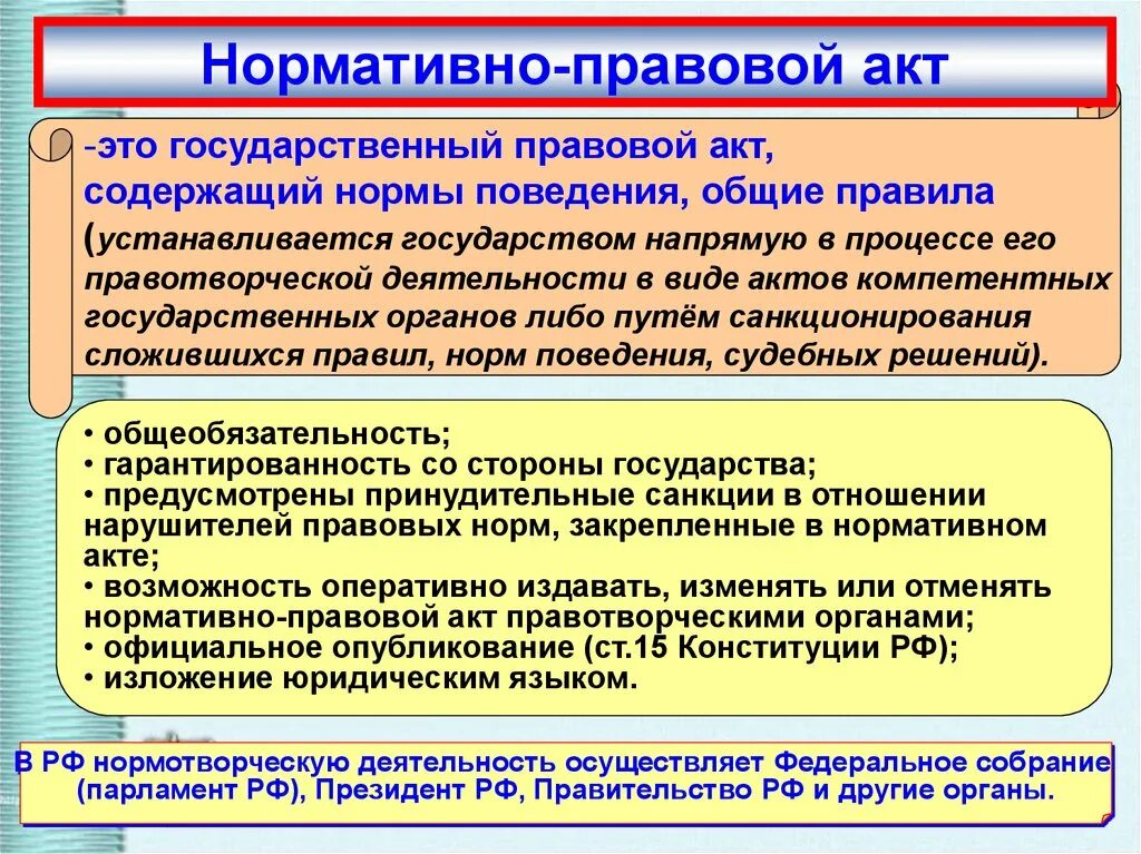 Нормативными правовыми актами могут быть ответ