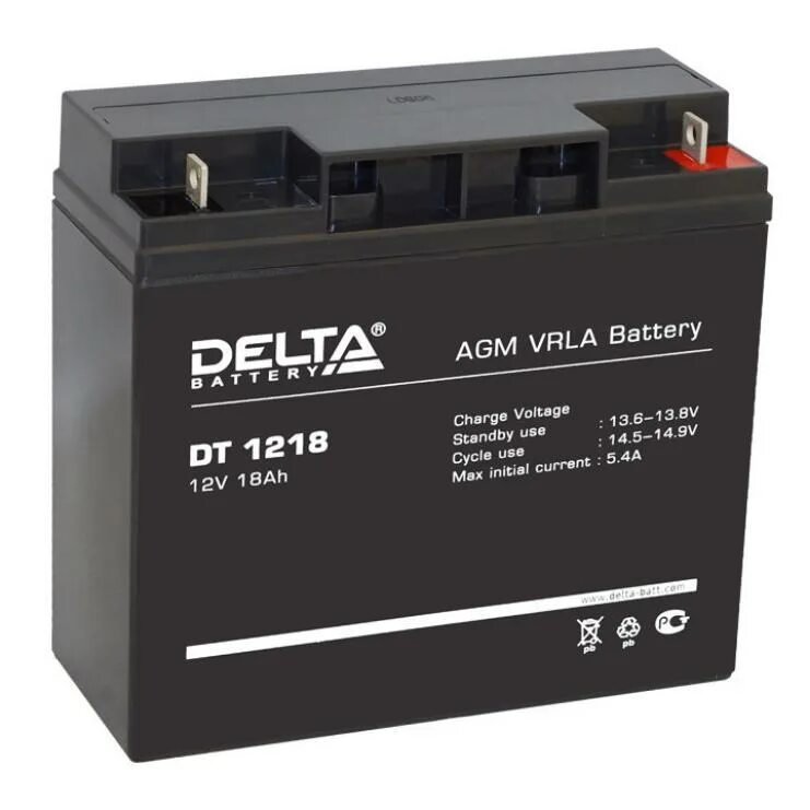 Батарея 18 вольт купить. Аккумуляторная батарея DT 1218 Delta,12в,18ач. Аккумулятор 12в 18 Ач Delta. SF 1218 аккумулятор 18ач 12в. АКБ 18 ампер Дельта.