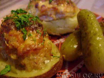 Картошка фаршированная мясом рецепт