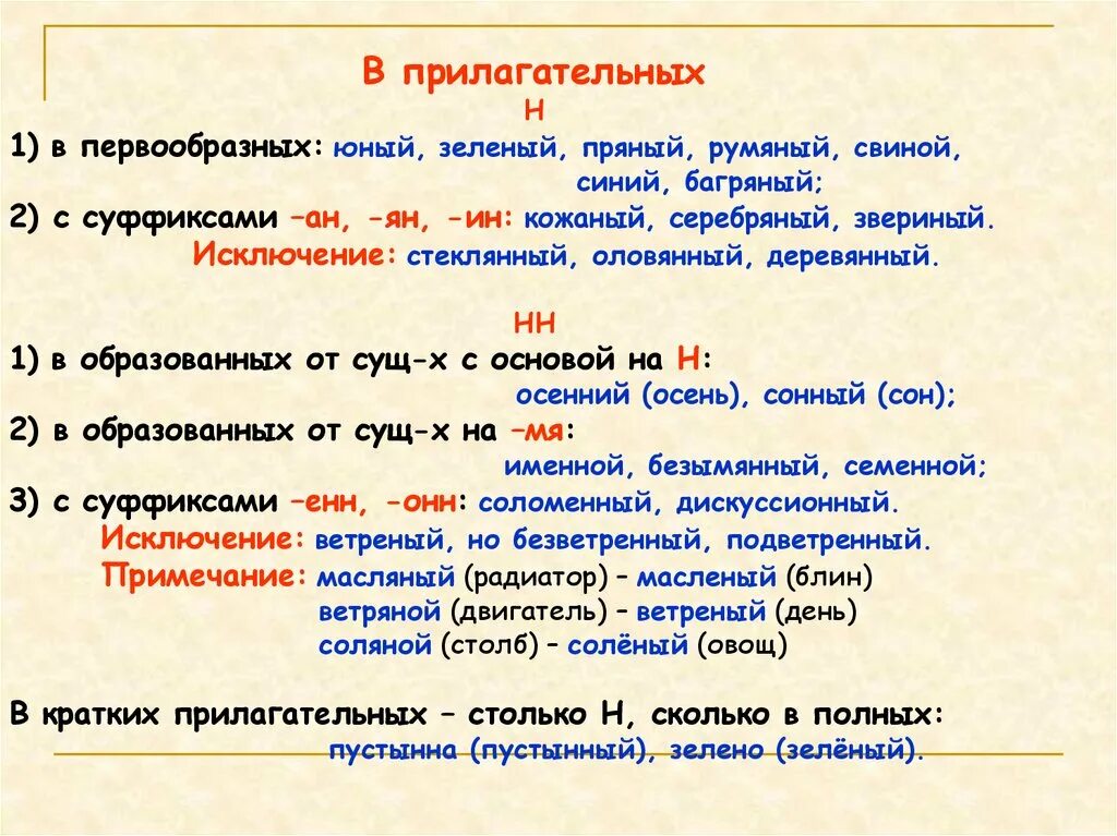 Пряный почему одна. Первообразные прилагательные. Первообразное прилагательное. Исключение в прилагательных Юный. Румяный почему одна н.