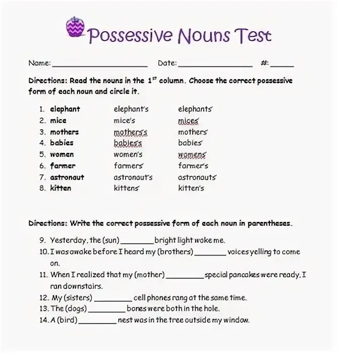 Английское имя тест. Задания на possessive. Possessive Nouns задания. Possessive Case plurals упражнение. Английский possessive Case упражнения.