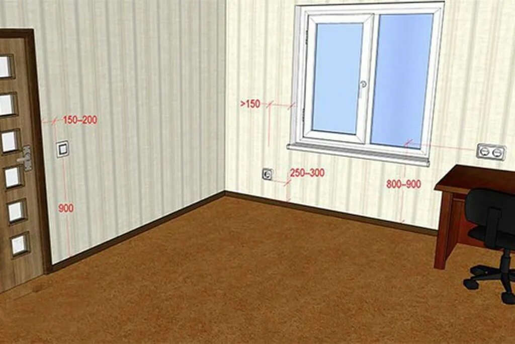 Схема укладки кабеля в частном доме. Расположение розетки для встраиваемой вытяжки. Высота розетки от пола евростандарт. 15 см от пола. Высота установки электрических выключателей.