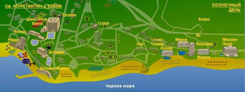 Пансионат солнечный как добраться. Солнечный берег санаторий карта.