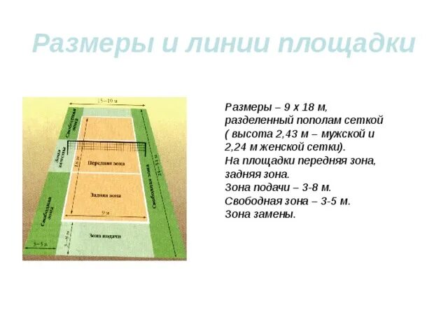 Линия нападения. Зоны волейбольной площадки. Волейбольная площадка схема. Зоны в волейболе на площадке. Размеры волейбольной площадки.