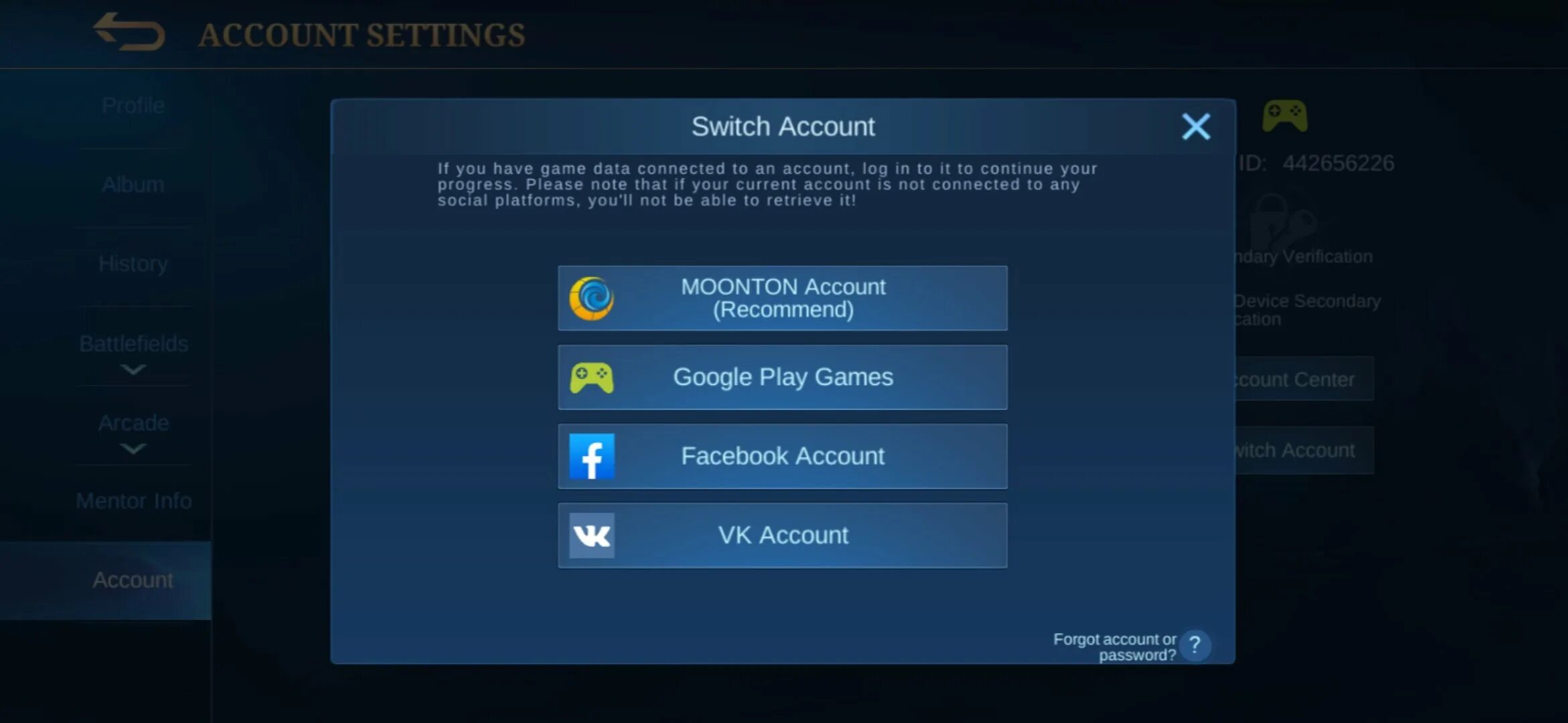Account switcher 1.20 1