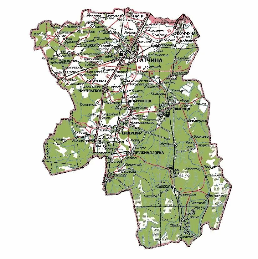 Растения гатчинского района ленинградской области. Карта Гатчинского района Ленинградской области. Границы Гатчинского района Ленинградской области. Карта Гатчинского района Ленинградской области подробная. Карта Гатчинского р-на Ленинградской области.
