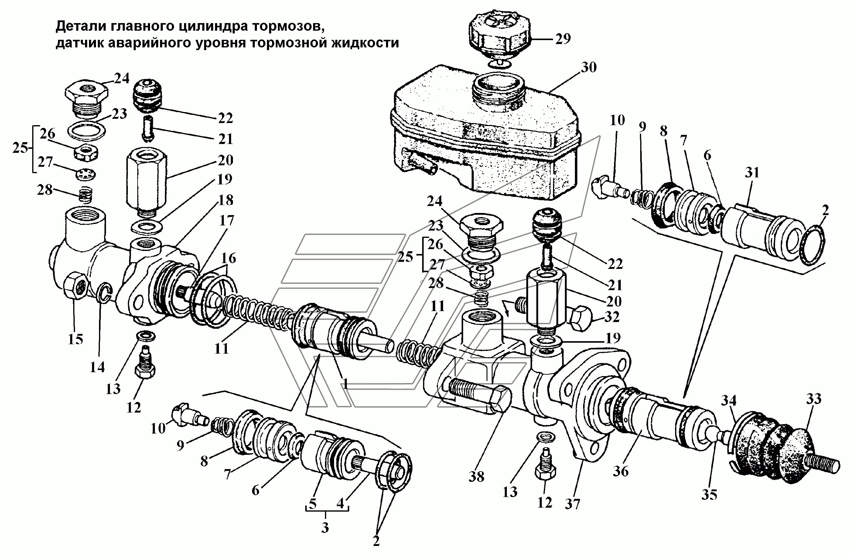 Главный газ. Главный тормозной цилиндр ГАЗ 3308 дизель. Цилиндр торм главный ГАЗ 3308. Тормозная система ГАЗ 3308 дизель. Главный тормозной цилиндр ГАЗ 33081 дизель.