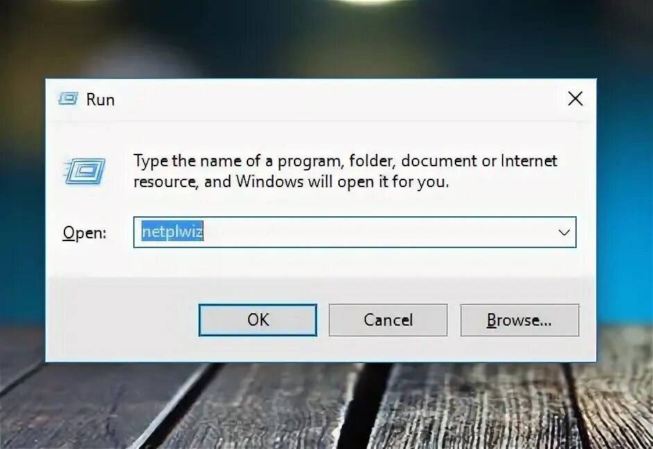 Netplwiz windows 10. Netplwiz.