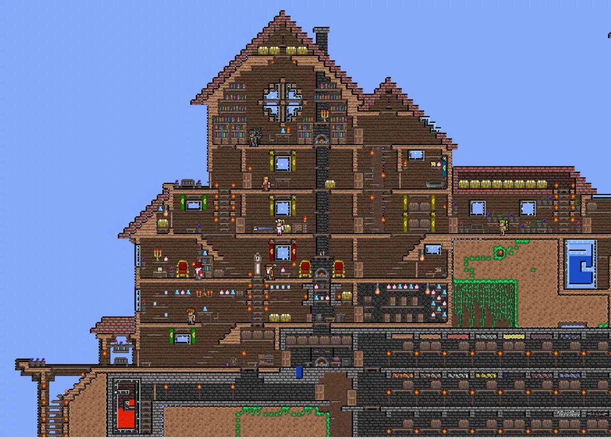 Красивый дом для нипов. Террария постройки домов. лучший дом в террарии. terraria красивый дом. terraria домики для нпс.