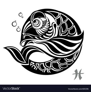 Zodiac signs - pisces vector image on VectorStock.