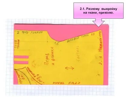 Выкройку раскладывают