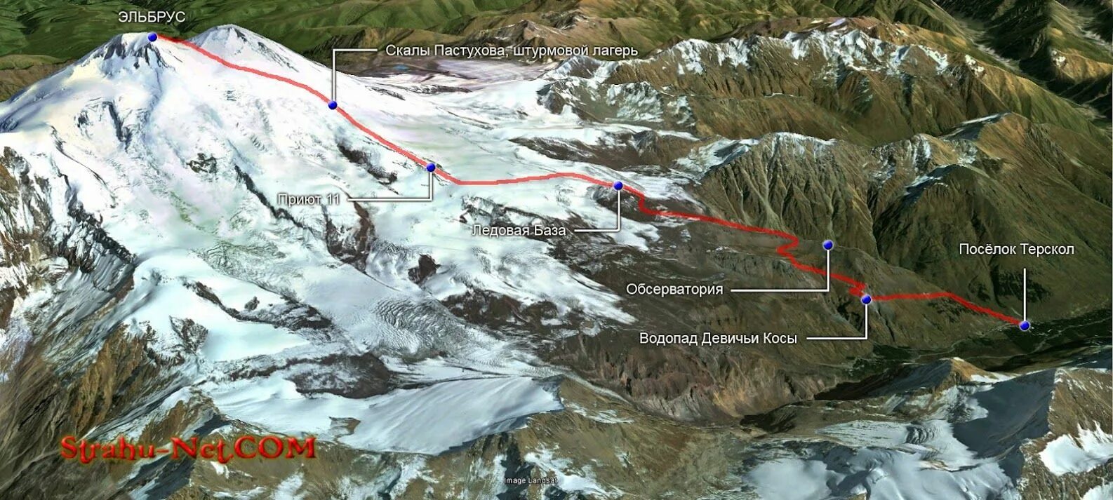 Расстояние азау. Карта восхождения на Эльбрус с Юга. Восхождение на Эльбрус с Юга маршрут. Эльбрус тропа восхождение. Маршрут на Эльбрус с Юга.