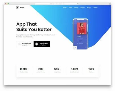 App landing page