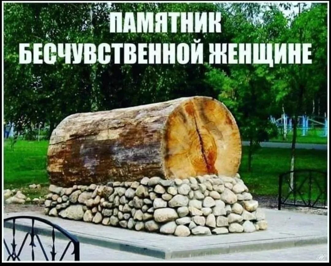 Как не быть бревном. Бревно бесчувственное. женщина с бревном. памятник женщине бревну. памятник бесчувственной женщине бревно.