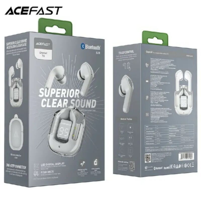 Acefast t8. Acefast t6 TWS-наушники. Беспроводные наушники Acefast Crystal t6. Acefast t6 true Wireless stereo Headset. Наушники Acefast Crystal t8.