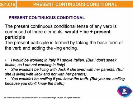 Present continuous sentences