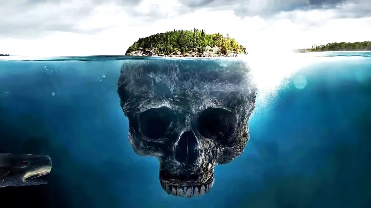 Самое страшное лето. Страшный остров. Череп под водой. На земле и под водой. Самый страшный остров в мире.