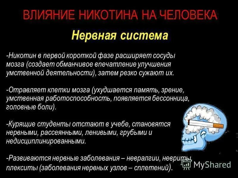 Как курение влияет на нервную систему. Влияние никотина на нервную систему кратко. Влияние табакокурения на нервную систему человека.