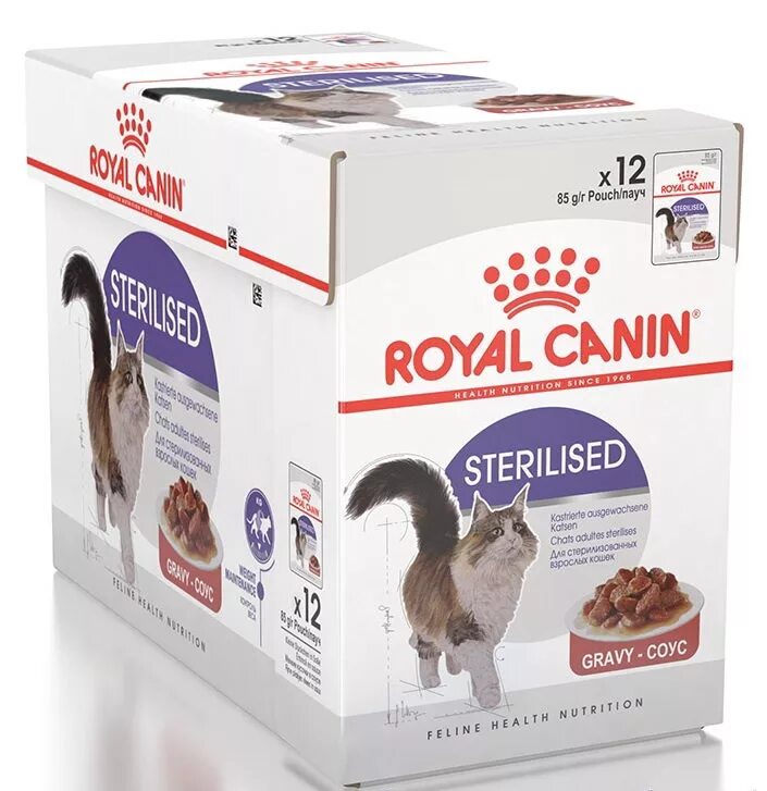 Корм Роял Канин для стерилизованных кошек с 1 до 7. Роял Канин для кошек для стерилизованных кошек. Роял Канин пауч для стерилизованных кошек соус. Корм влажный Royal Canin Sterilised.
