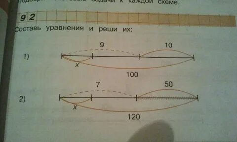 Составить уравнение по схеме
