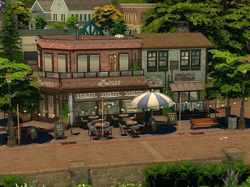 Sims 3 круглое здание. Community lots. Бар симс 4. Участок базар для симс 4. Dreamtea bubble shop.