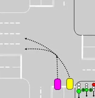 Поворот налево в какой ряд можно