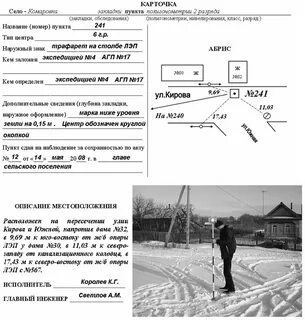 Карточка пункта
