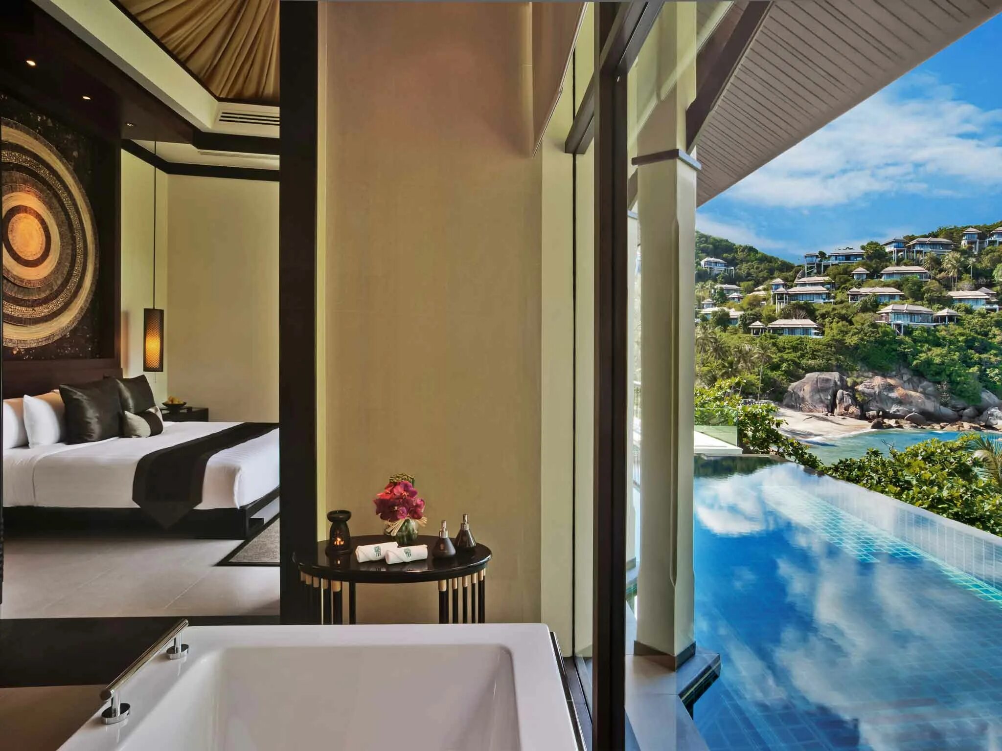 Таиланд отели с бассейном. Banyan tree samui. banyan tree samui 5*. тайланд отели. бассейн с видом на океан.