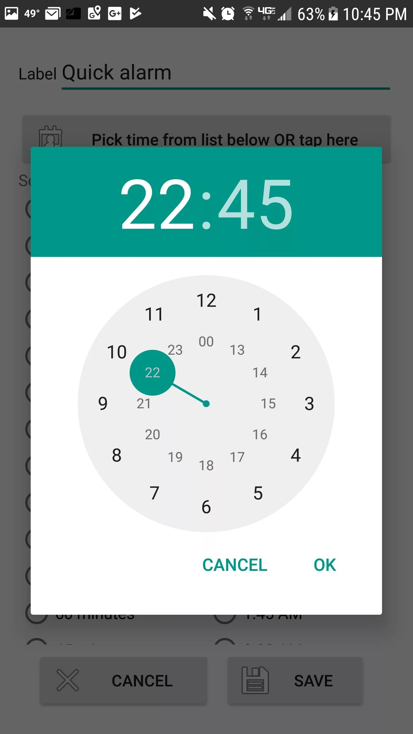 Timing android