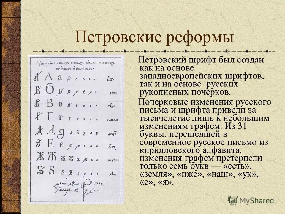 петровская письменность. алфавит до изменения петра 1. реформа алфавита. история русского алфавита. кириллица при петре 1.