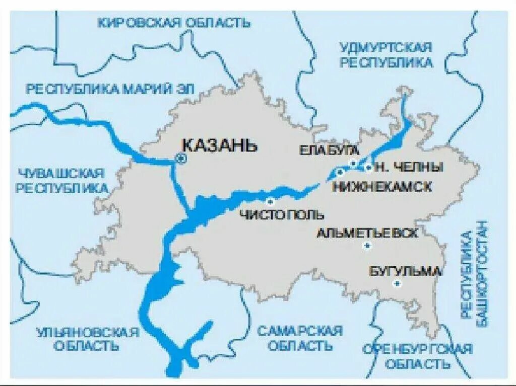 Покажи карту где находится казань. Карта Татарстана с кем Граничем. С кем граничит Татарстан на карте. Республика Татарстан с кем граничит карта. С кем граничит Татарстан на карте России.