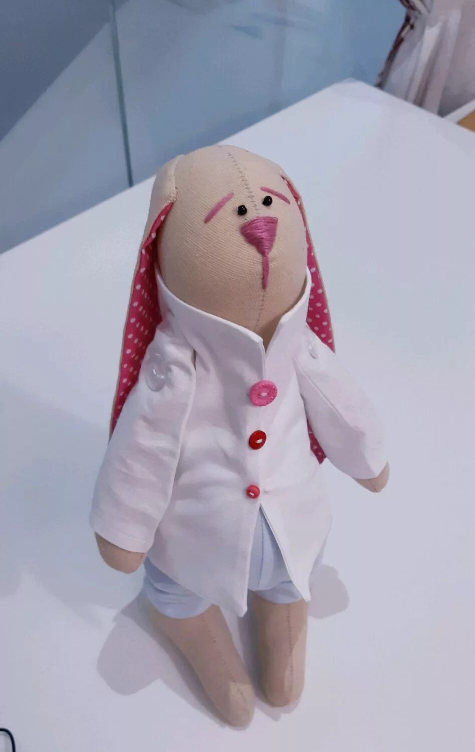 Зайка доктор игрушка. Игрушка заяц доктор. Врач из полимерной глины фигурка. Мягкая игрушка врач. Фигурка зайчик врач.