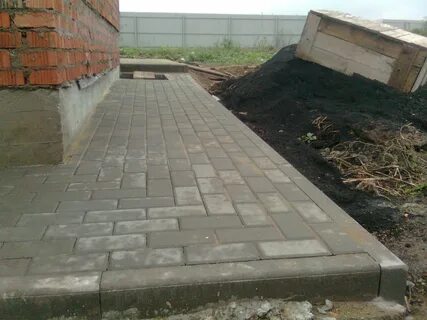 Тротуарная плитка на отмостку как уложить