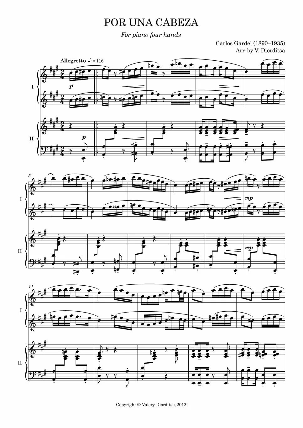 Танго por una cabeza ноты. Танго пор уна кабеза ноты для фортепиано. Танго пор уна кабеза. Una cabeza ноты для фортепиано. Por una cabeza фортепиано.