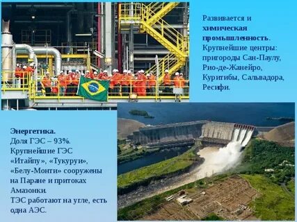 Ведущие отрасли бразилии