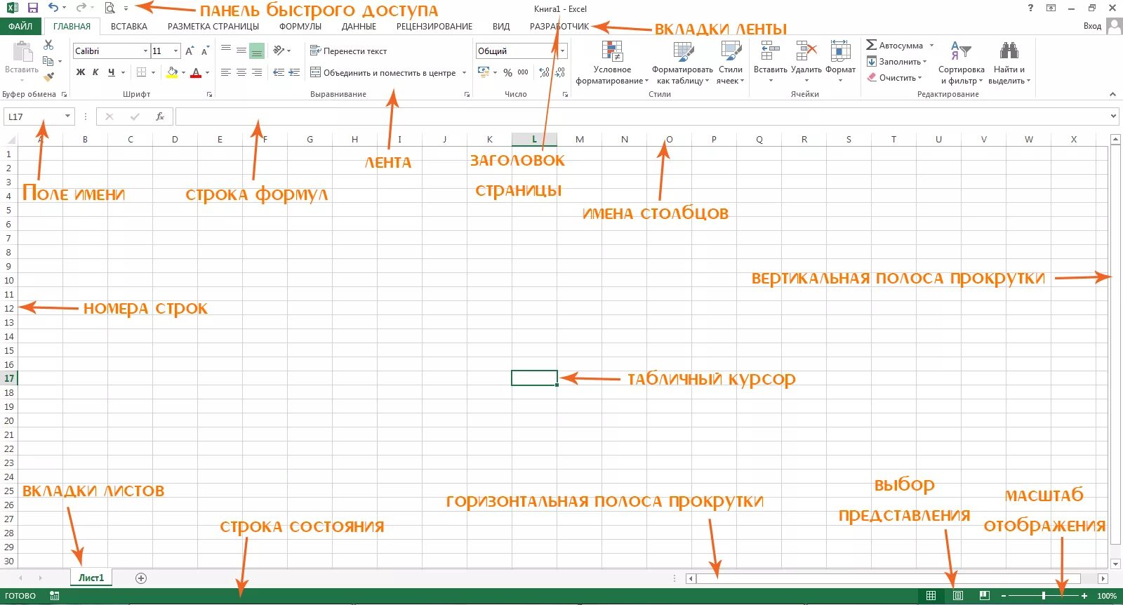 Что отображается в строке заголовка
