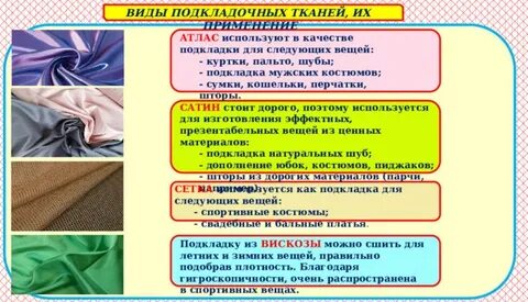 Виды подкладов