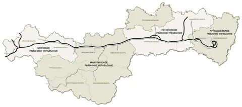 Карта брянской орловской и курской областей