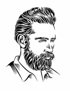 Черно белые рисунки мужчин