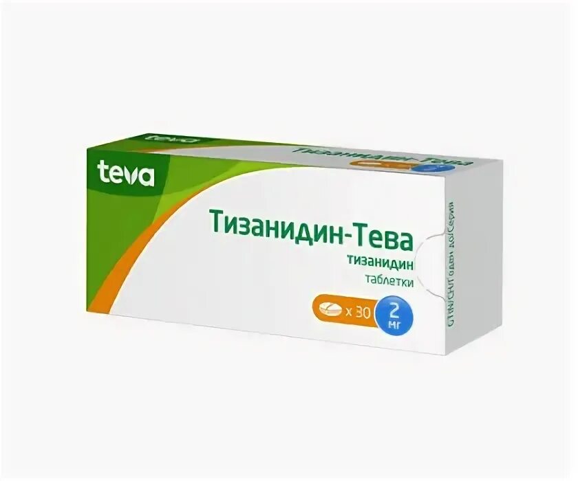 Тизанидин тева 2 мг. Тизанидин тева 2 мг