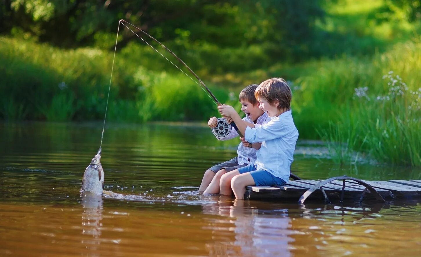 Быстро лов. Мальчик рыбачит. Летняя рыбалка. Рыбалка летом. Дети на рыбалке.