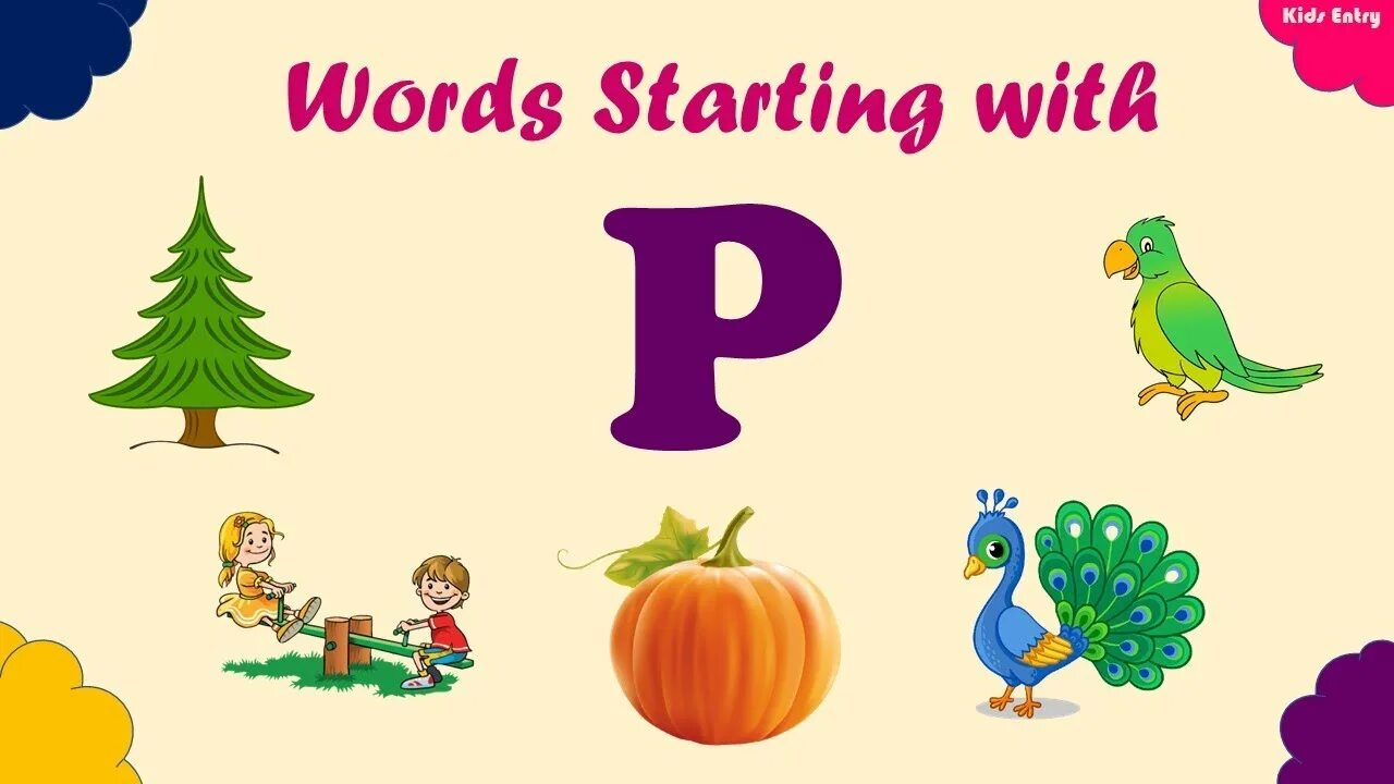 Letter p Words. Words with p. Words start with p. P Words for Kids.