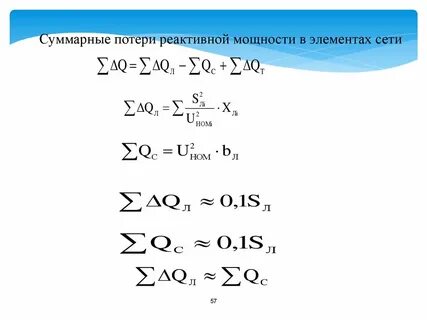Потери реактивной мощности