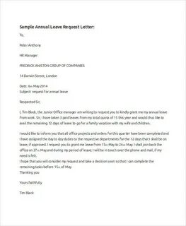 Leave letter