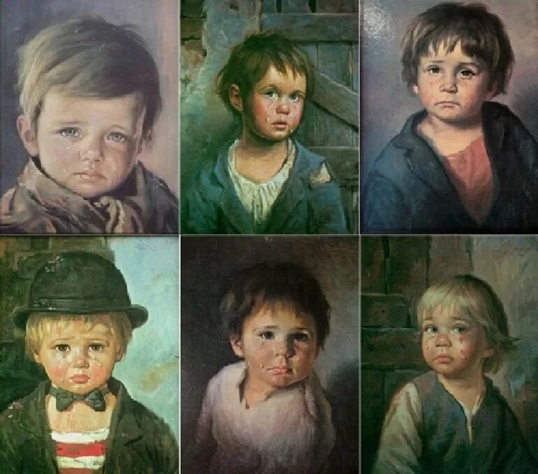 Какая картина считается проклятой. Плачущий мальчик Джованни Браголин картины. Джованни Браголин – «Плачущий мальчик» (1950-е). Детский цикл Джованни Браголина.