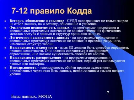 Независимость данных