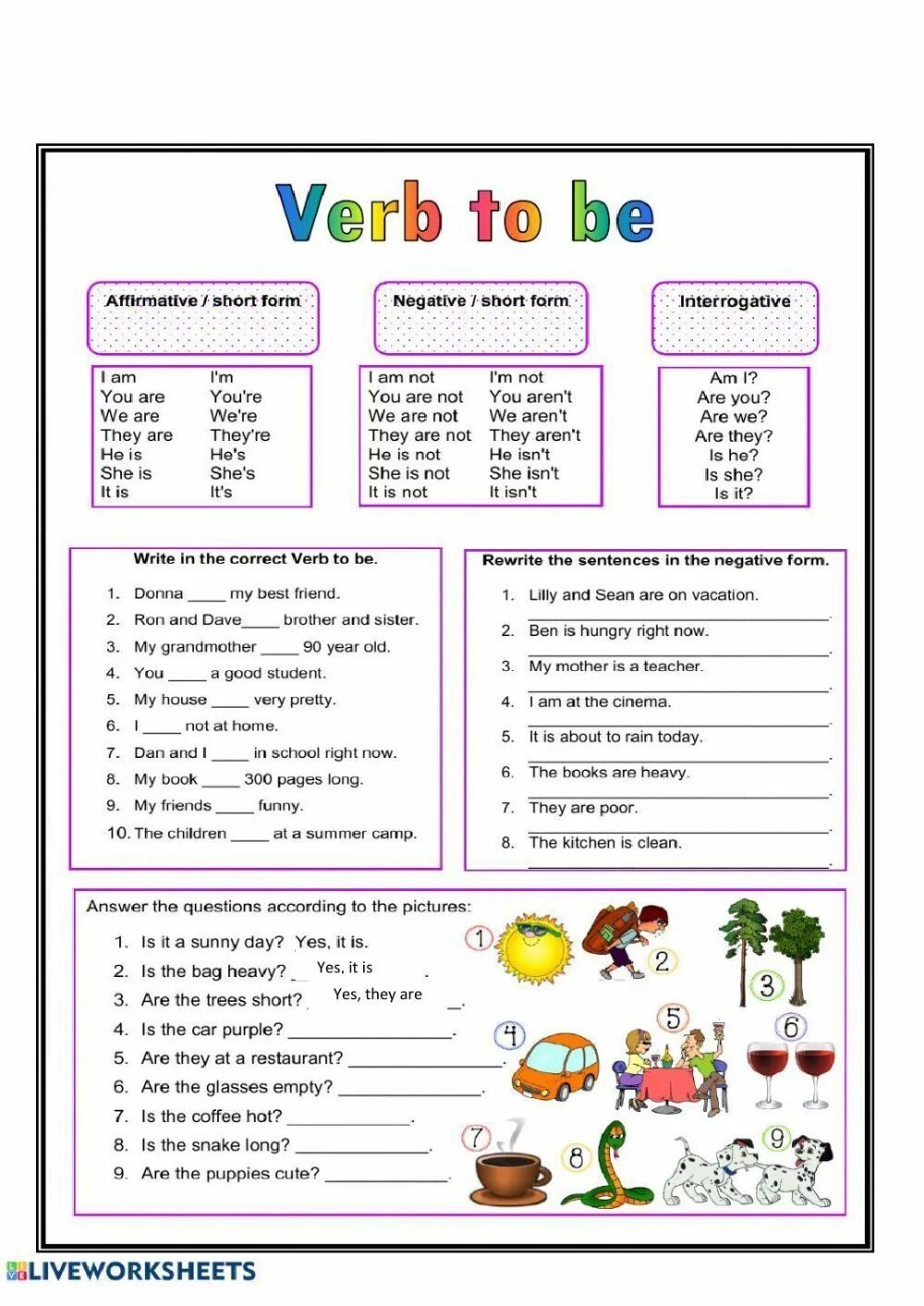 Verb to be past simple exercises. Verb to be exercises for kids. to be present simple exercises for kids. глагол to be 3 класс. to be present simple worksheets.