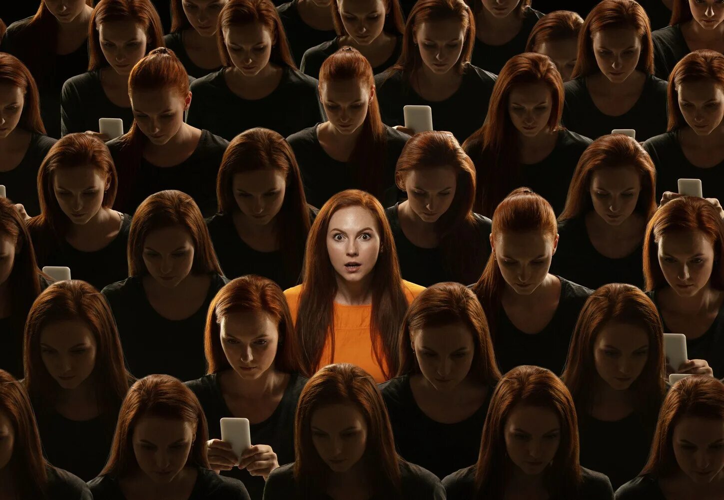 Мимика лица. Человек толпы. Множество людей. Толпа чиновников. Симметрия лица.