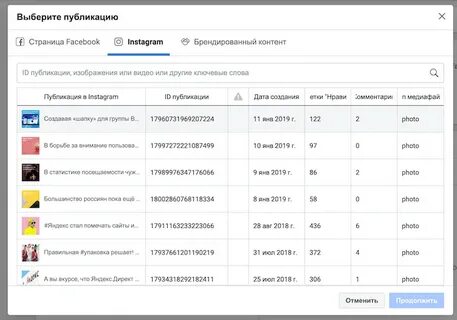 Реклама в инстаграм через фейсбук